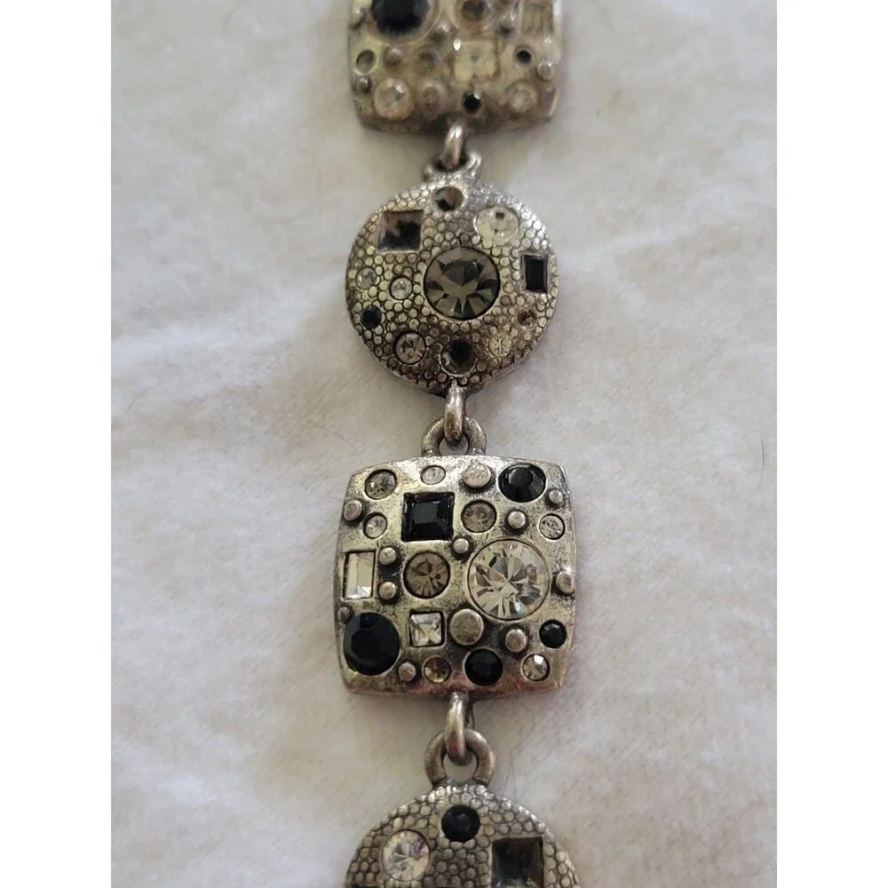 Patricia Locke Swarovski Mythic Collection Gold Tone Multi-Crystal Bracelet - Picture 5 of 13